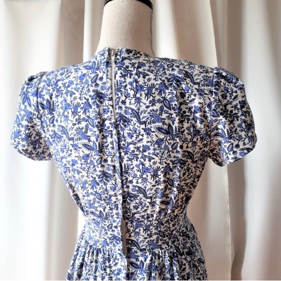 Vintage 1980s Synthesis Rayon Dress Size 6 - Picture 3 of 8